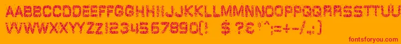 glazkrak Font – Red Fonts on Orange Background