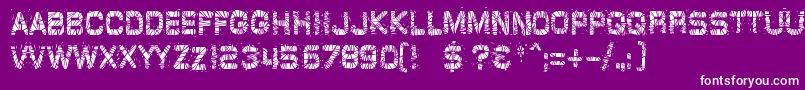 glazkrak Font – White Fonts on Purple Background