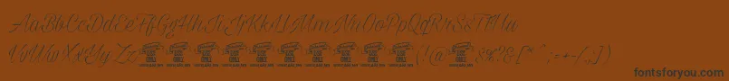 Milasiancircathinpersonal Font – Black Fonts on Brown Background