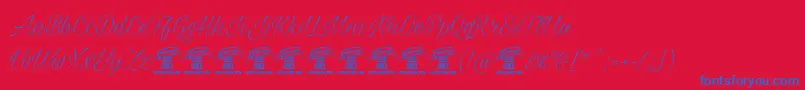 Milasiancircathinpersonal Font – Blue Fonts on Red Background