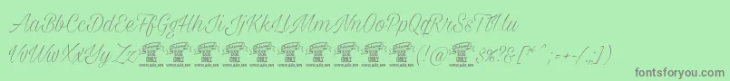 Milasiancircathinpersonal Font – Gray Fonts on Green Background