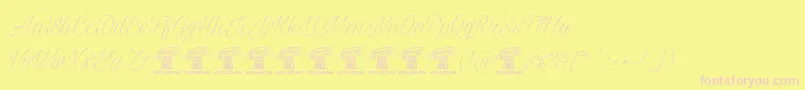 Milasiancircathinpersonal Font – Pink Fonts on Yellow Background