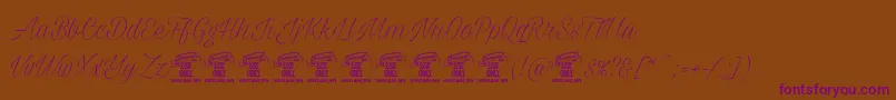 Milasiancircathinpersonal Font – Purple Fonts on Brown Background