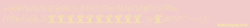 Milasiancircathinpersonal Font – Yellow Fonts on Pink Background