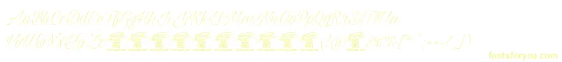 Шрифт Milasiancircathinpersonal – жёлтые шрифты