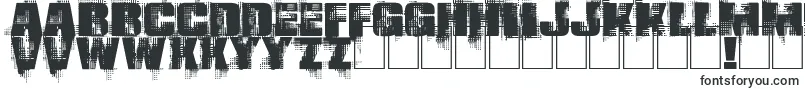Gling-fontti – vääristyneet fontit