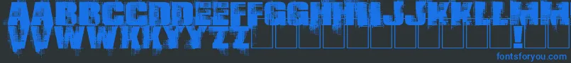 Gling Font – Blue Fonts on Black Background