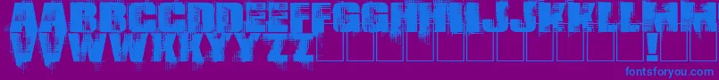 Gling Font – Blue Fonts on Purple Background