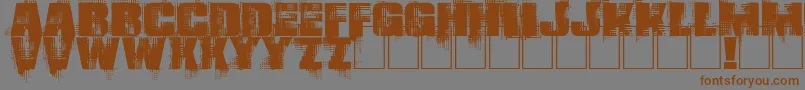 Gling-Schriftart – Braune Schriften auf grauem Hintergrund