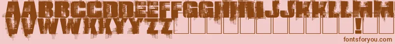 Gling Font – Brown Fonts on Pink Background