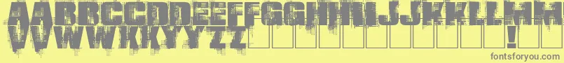 Gling Font – Gray Fonts on Yellow Background