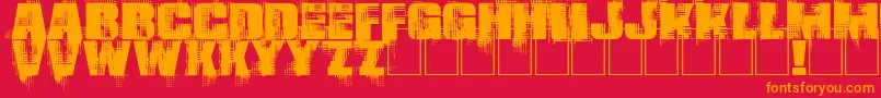 Gling Font – Orange Fonts on Red Background
