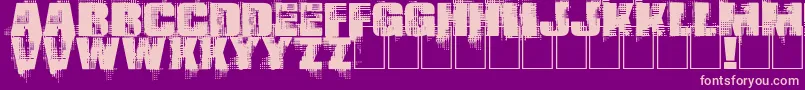 Gling Font – Pink Fonts on Purple Background