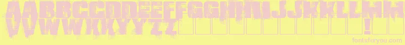 Gling Font – Pink Fonts on Yellow Background