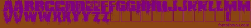 Gling Font – Purple Fonts on Brown Background