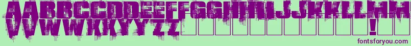 Gling Font – Purple Fonts on Green Background