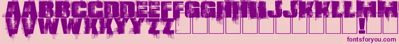 Gling Font – Purple Fonts on Pink Background