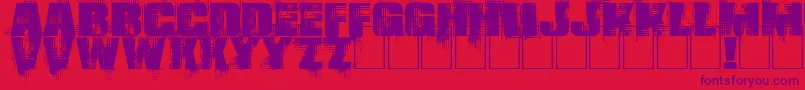 Gling Font – Purple Fonts on Red Background
