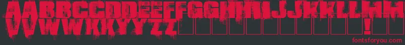 Gling Font – Red Fonts on Black Background