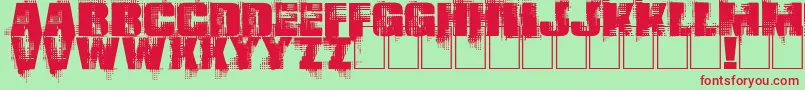 Gling Font – Red Fonts on Green Background