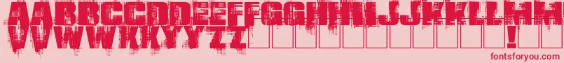 Шрифт Gling – красные шрифты на розовом фоне