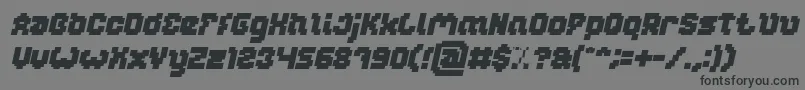 フォントGLITCH Bold Italic – 黒い文字の灰色の背景