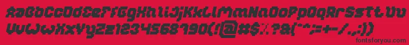 GLITCH Bold Italic Font – Black Fonts on Red Background