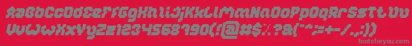 fuente GLITCH Bold Italic – Fuentes Grises Sobre Fondo Rojo