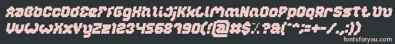 GLITCH Bold Italic Font – Pink Fonts on Black Background