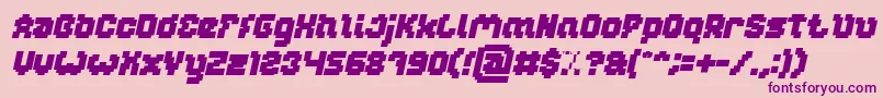 GLITCH Bold Italic Font – Purple Fonts on Pink Background