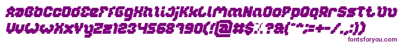 GLITCH Bold Italic Font – Purple Fonts on White Background