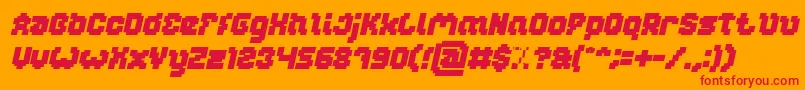 fuente GLITCH Bold Italic – Fuentes Rojas Sobre Fondo Naranja