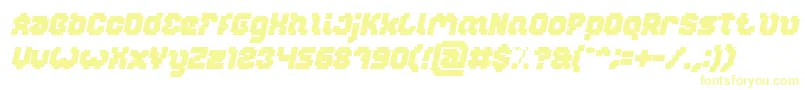 GLITCH Bold Italic-fontti – keltaiset fontit valkoisella taustalla