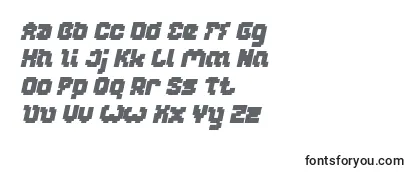 Schriftart GLITCH Bold Italic