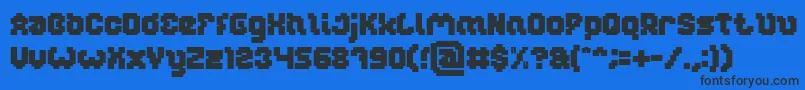 Шрифт GLITCH Bold – чёрные шрифты на синем фоне