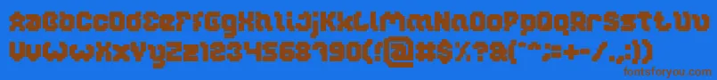GLITCH Bold Font – Brown Fonts on Blue Background