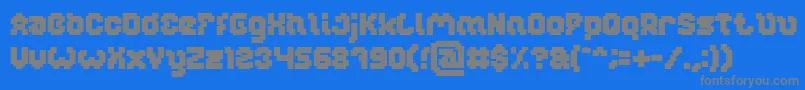 フォントGLITCH Bold – 青い背景に灰色の文字