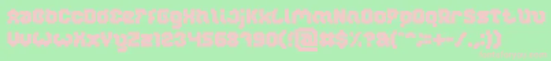 フォントGLITCH Bold – 緑の背景にピンクのフォント
