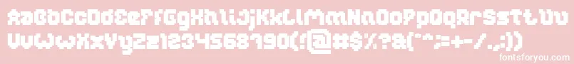 フォントGLITCH Bold – ピンクの背景に白い文字