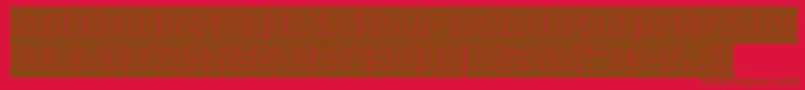 Police GLITCH Hollow Inverse – polices brunes sur fond rouge