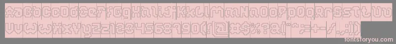 More about GLITCH Hollow Inverse Font GLITCH Hollow Inverse Font – Pink Fonts on Gray Background