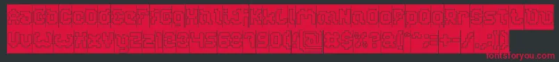 Weitere Informationen zur GLITCH Hollow Inverse-Schriftart GLITCH Hollow Inverse-Schriftart – Rote Schriften auf schwarzem Hintergrund