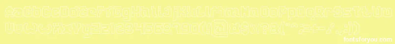 GLITCH Hollow-fontti – valkoiset fontit keltaisella taustalla