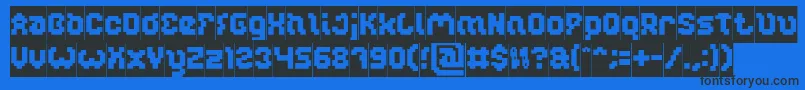 More about GLITCH Inverse Font GLITCH Inverse Font – Black Fonts on Blue Background