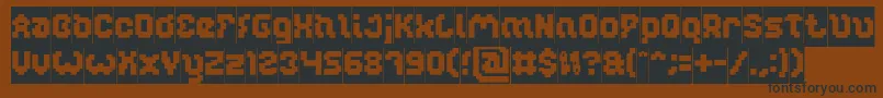 GLITCH Inverse Font – Black Fonts on Brown Background
