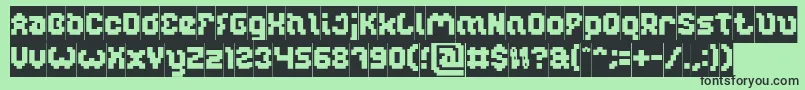 GLITCH Inverse Font – Black Fonts on Green Background
