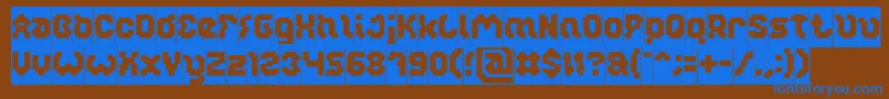 GLITCH Inverse Font – Blue Fonts on Brown Background