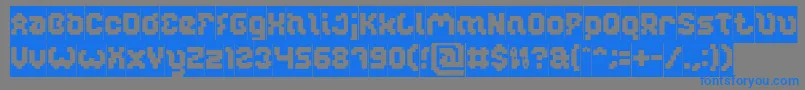 Czcionka GLITCH Inverse – niebieskie czcionki na szarym tle