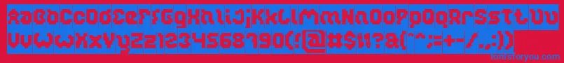 Шрифт GLITCH Inverse – синие шрифты на красном фоне