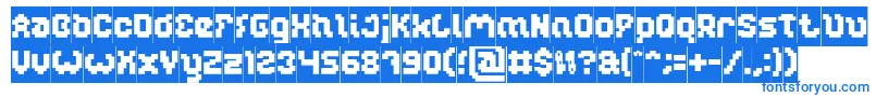 Czcionka GLITCH Inverse – niebieskie czcionki